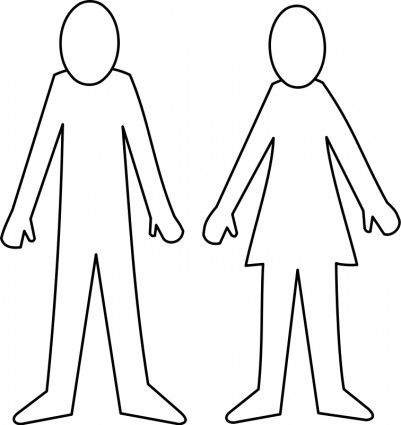 Female body outline clipart - ClipartFox