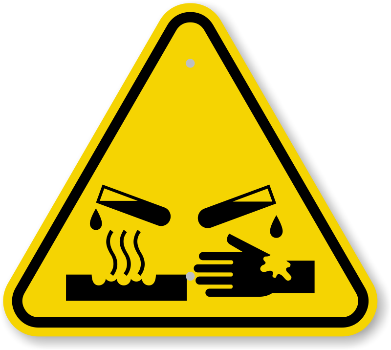 Corrosive And Flammable Signs Symbols - ClipArt Best