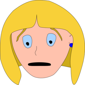 Afraid face clip art