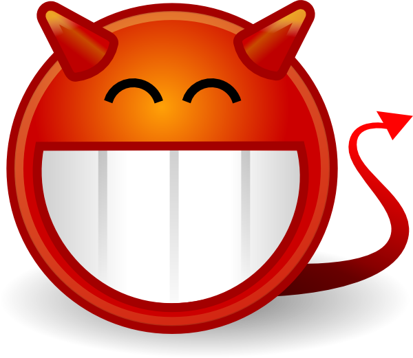 Devil Smiley Face Clipart