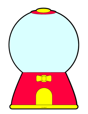 Empty gumball machine clipart