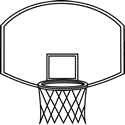 Basketball Hoop Clipart Black And White - Free ...