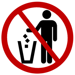 No Trash Symbol Do Not Discard Clip Art