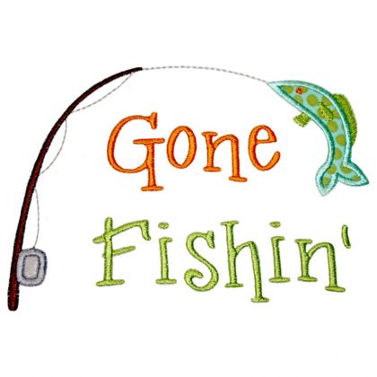 Gone fishing clipart free