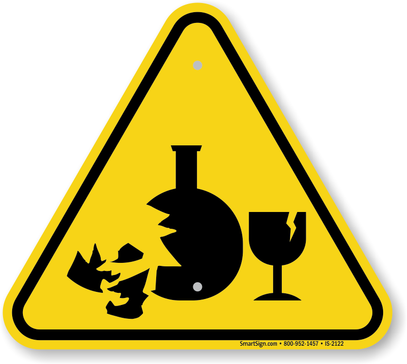 Broken Glass Hazard Symbol | ISO Warning Sign, SKU: IS-2122 ...