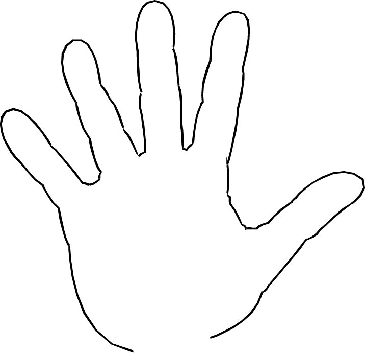 Blank Handprint Template