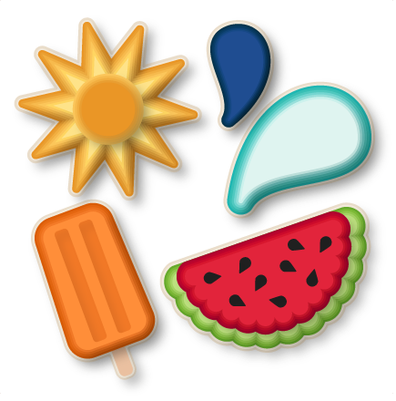 Nested Summer Shapes SVG scrapbook cut file cute clipart files for ...