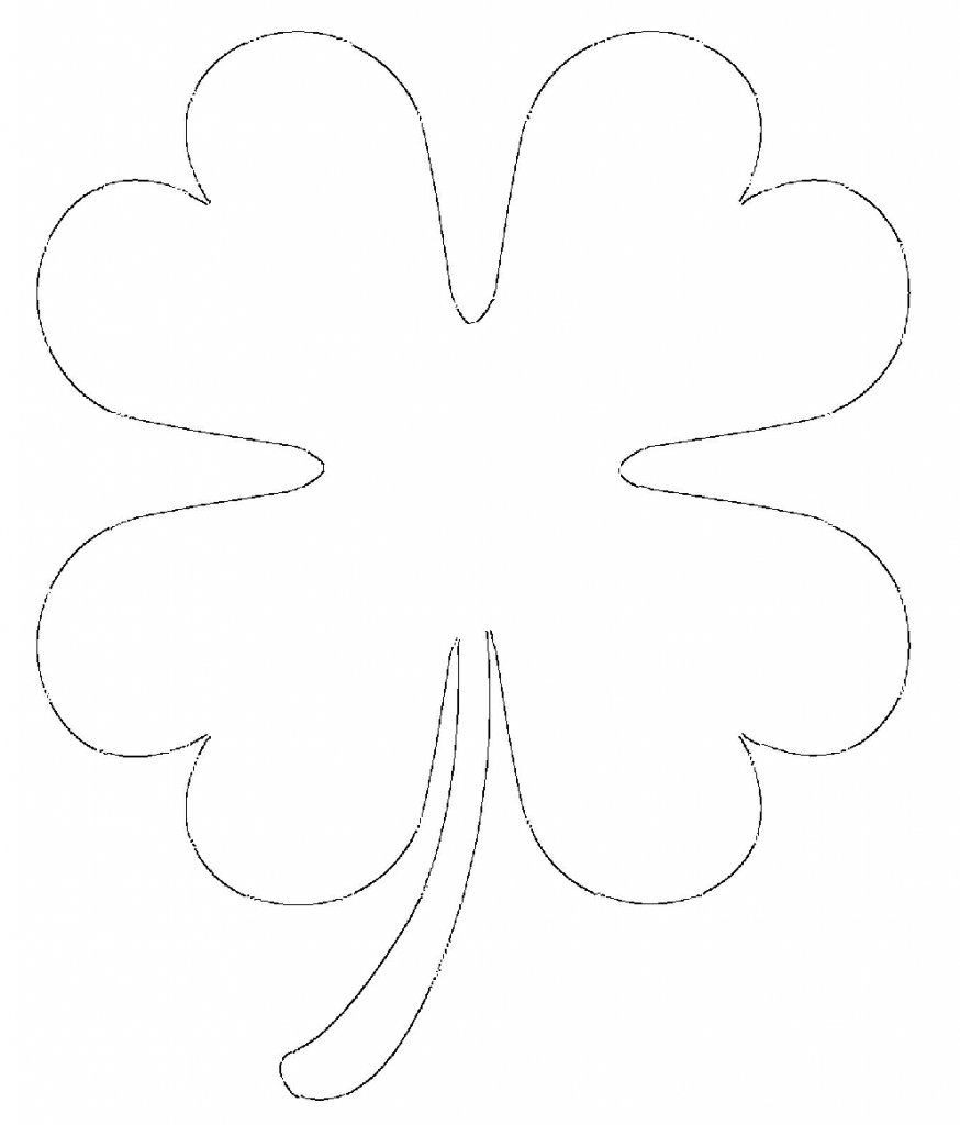 Free Printable Four Leaf Clover Templates – Large & Small Patterns ...