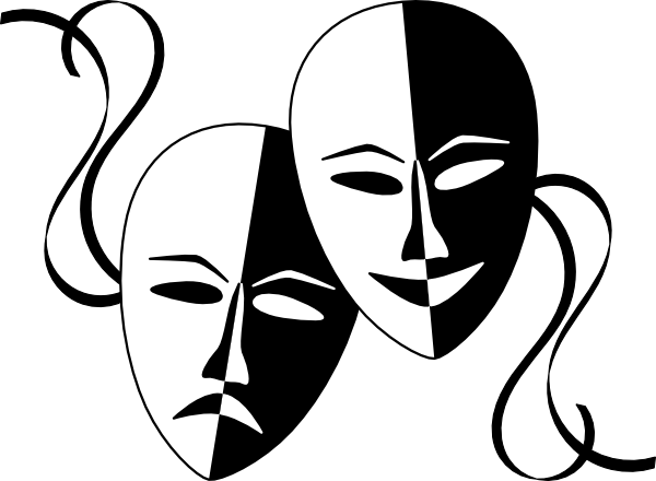 Theatre Masks clip art - vector clip art online, royalty free ...