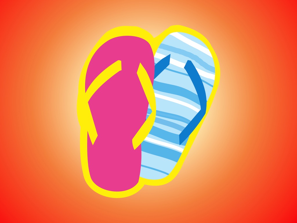 Flip Flops Vector Vector Art & Graphics | freevector.com