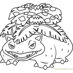 Venusaur Pokemon Free Coloring Page for Kids