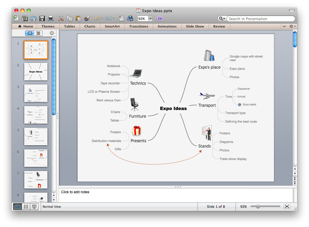 Export from ConceptDraw MINDMAP <br> to PowerPoint® Presentation *