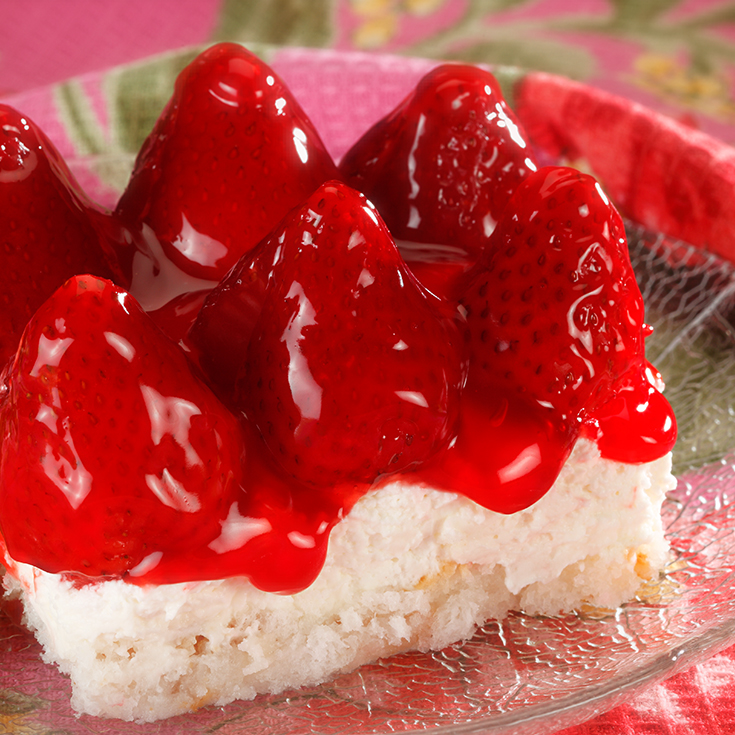 strawberry desert slide on a plate