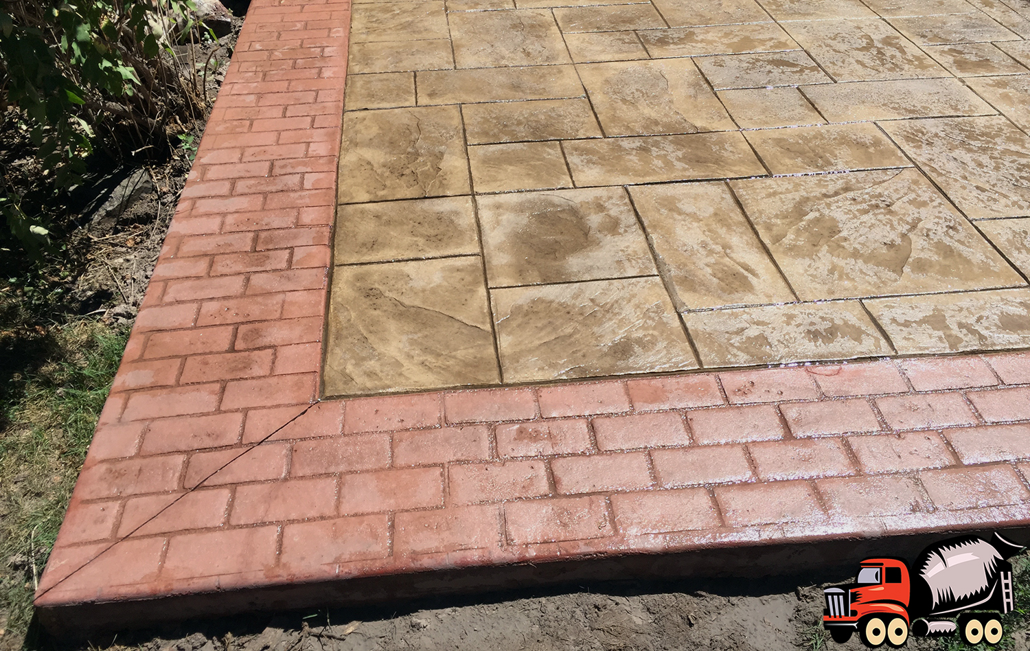 Stamped Concrete Border - Denver Concrete Company