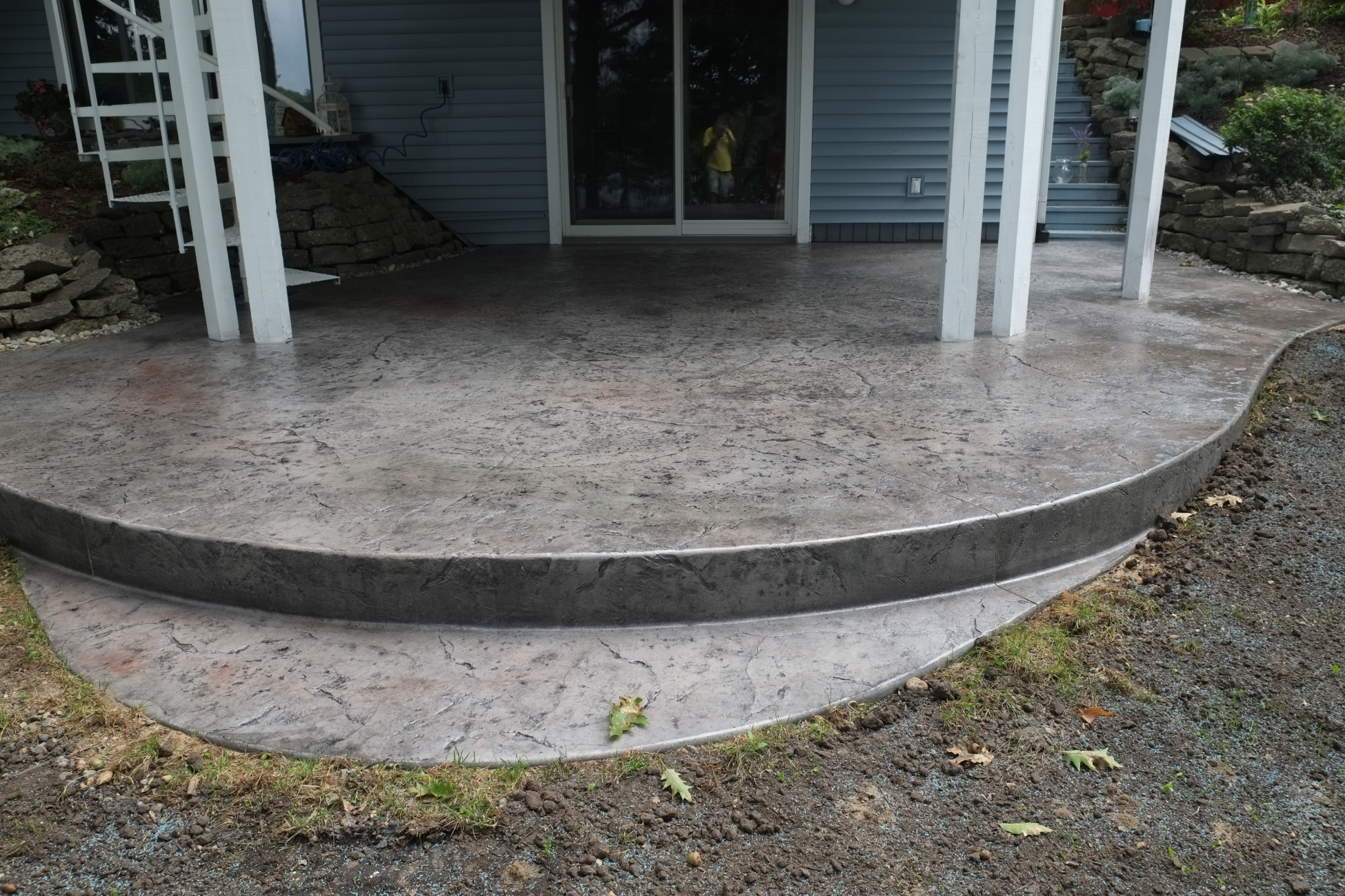 heavy texture stamped concrete