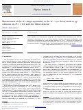 Cover page: Measurement of the W charge asymmetry in the W→μν decay mode in pp collisions at s=7&nbsp;TeV with the ATLAS detector