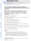 Cover page: Associations Between Brainstem Volume and Alzheimer's Disease Pathology in Middle-Aged Individuals of the Framingham Heart Study.