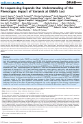 Cover page: Re-sequencing Expands Our Understanding of the Phenotypic Impact of Variants at GWAS Loci