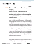 Cover page: Extracellular detection of neuronal coupling