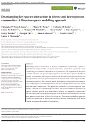 Cover page: Disentangling key species interactions in diverse and heterogeneous communities: A Bayesian sparse modelling approach.