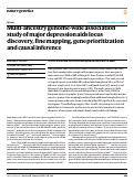 Cover page: Multi-ancestry genome-wide association study of major depression aids locus discovery, fine mapping, gene prioritization and causal inference.