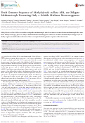 Cover page: Draft Genome Sequence of Methyloferula stellata AR4, an Obligate Methanotroph Possessing Only a Soluble Methane Monooxygenase