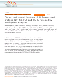 Cover page: Distinct and shared functions of ALS-associated proteins TDP-43, FUS and TAF15 revealed by multisystem analyses