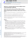 Cover page: MSPrecise: A molecular diagnostic test for multiple sclerosis using next generation sequencing