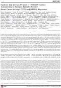 Cover page: Evidence that the 5p12 Variant rs10941679 Confers Susceptibility to Estrogen-Receptor-Positive Breast Cancer through FGF10 and MRPS30 Regulation