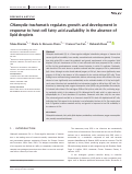 Cover page: Chlamydia trachomatis regulates growth and development in response to host cell fatty acid availability in the absence of lipid droplets