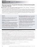 Cover page: Monocyte Count as a Prognostic Biomarker in Patients with Idiopathic Pulmonary Fibrosis