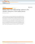 Cover page: Global plant trait relationships extend to the climatic extremes of the tundra biome.