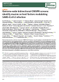 Cover page: Genome-wide bidirectional CRISPR screens identify mucins as host factors modulating SARS-CoV-2 infection