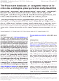 Cover page: The Planteome database: an integrated resource for reference ontologies, plant genomics and phenomics