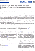 Cover page: Accelerated Brain Aging and Cerebral Blood Flow Reduction in Persons With Human Immunodeficiency Virus