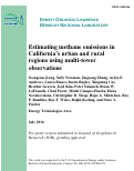 Cover page: Estimating methane emissions in California’s urban and rural regions using multi-tower observations: