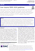 Cover page: Liver trauma: WSES 2020 guidelines.