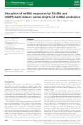 Cover page: Disruption of miRNA sequences by TALENs and CRISPR/Cas9 induces varied lengths of miRNA production.