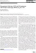 Cover page: Measurement of the sum of WW and WZ production with W+dijet events in pp collisions at [Formula: see text].