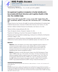 Cover page: Occupational Cognitive Complexity in Earlier Adulthood Is Associated With Brain Structure and Cognitive Health in Midlife: The CARDIA Study