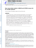 Cover page: Rare Copy Number Variants in NRXN1 and CNTN6 Increase Risk for Tourette Syndrome.