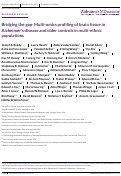 Cover page: Bridging the gap: Multi‐omics profiling of brain tissue in Alzheimer's disease and older controls in multi‐ethnic populations