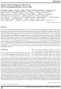 Cover page: Breast Cancer Polygenic Risk Score and Contralateral Breast Cancer Risk