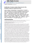 Cover page: Identification of common variants influencing risk of the tauopathy progressive supranuclear palsy