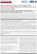 Cover page: Inflammation and Change in Body Weight With Antiretroviral Therapy Initiation in a Multinational Cohort of HIV-Infected Adults