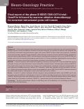 Cover page: Final report of the phase II NEXT/CNS-GCT-4 trial: GemPOx followed by marrow-ablative chemotherapy for recurrent intracranial germ cell tumors.