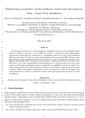 Cover page: Estimating parameters of the nonlinear cloud and rain equation from a large-eddy simulation