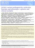 Cover page: SLC6A1 variant pathogenicity, molecular function and phenotype: a genetic and clinical analysis.