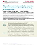 Cover page: Atherothrombotic factors and atherosclerotic cardiovascular events: the multi-ethnic study of atherosclerosis