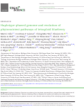 Cover page: Haplotype-phased genome and evolution of phytonutrient pathways of tetraploid blueberry.